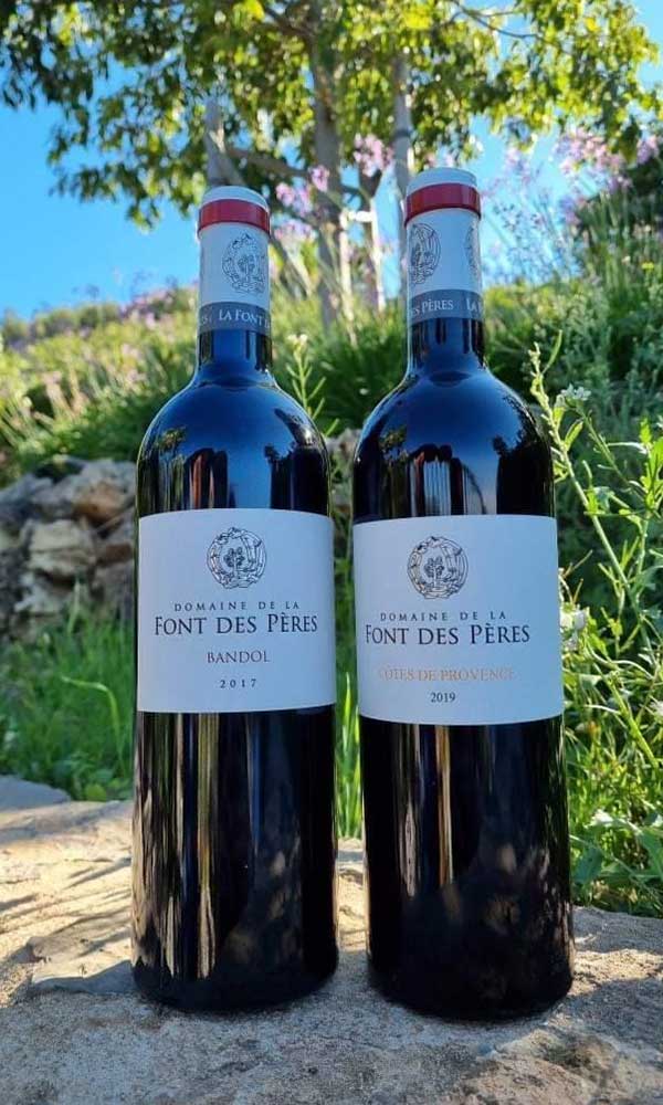 Bouteille de vin blanc de Bandol